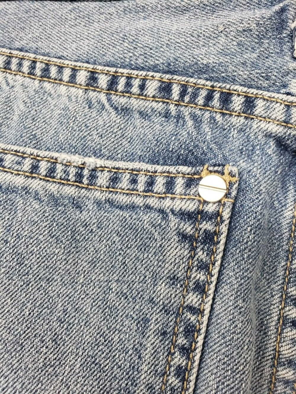 TWP $495 Tiny Dancer Jeans Vintage Wash Blue Jeans 23 Wide Leg Made in USA - Picture 10 of 16